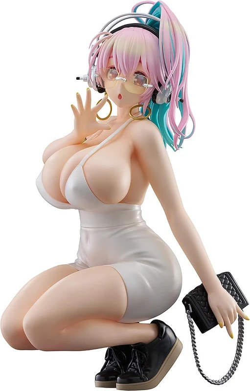 Super Sonico Pop Up Parade PVC Statue Super Sonico: 15th Mini Dress Size L Size 20 cm