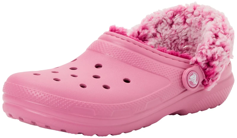 Crocs, Unisex Kids, Classic Fleece Lined Clog K, Quiet Rose, 1 UK