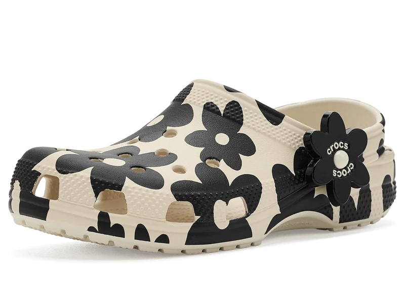 Crocs, Unisex Kids, Classic Pop Petals Clog K, Summit White/Black, 11 UK Child