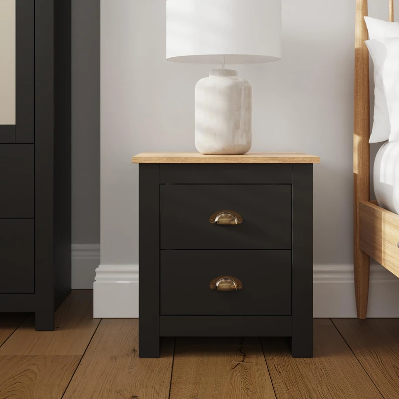 Lancaster 2 Drawer Bedside