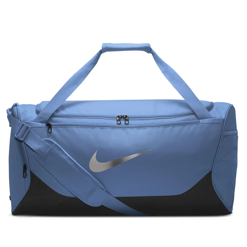 NIKE Men's Brsla M - X Duffel, Indigo Storm/Black/Reflect Sil, One Size
