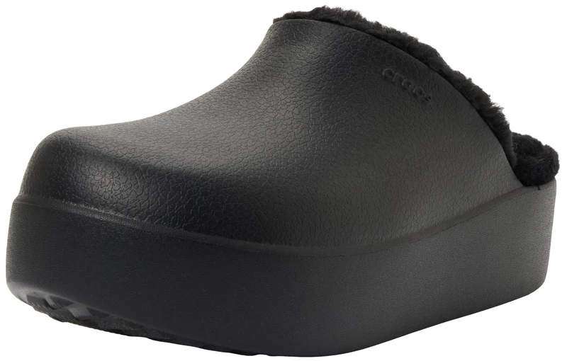 Crocs, Women, Dylan Platform Lined Clog, Black, 3 UK Women