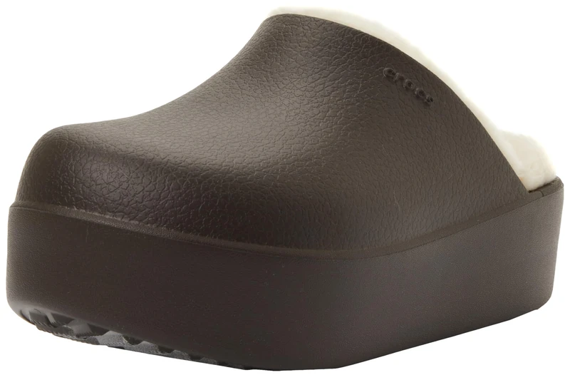 Crocs, Women, Dylan Platform Lined Clog, Espresso/Sandstone, 8 UK Women