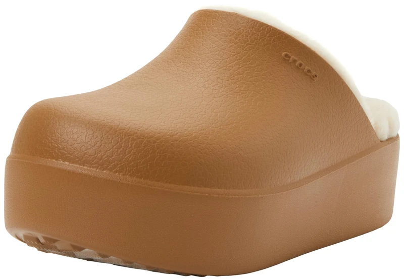 Crocs, Women, Dylan Platform Lined Clog, Sepia/Sandstone, 5 UK Women
