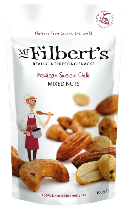 Mr Filbert's Mexican Sweet Chilli Mixed Nuts, 12 x 100g