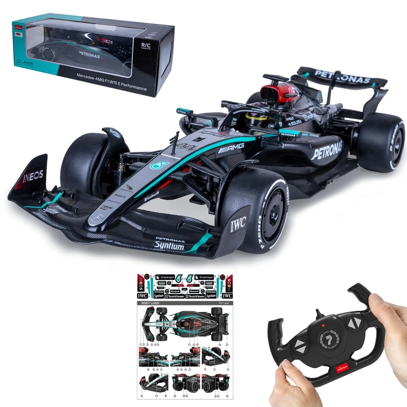 JAMARA 402250 Mercedes-AMG F1 W15 E Performance 1:12 2.4GHz - Remote Controlled RC Car, Children's Toy Car with Remote Control, Model Car, Gift Idea for Children