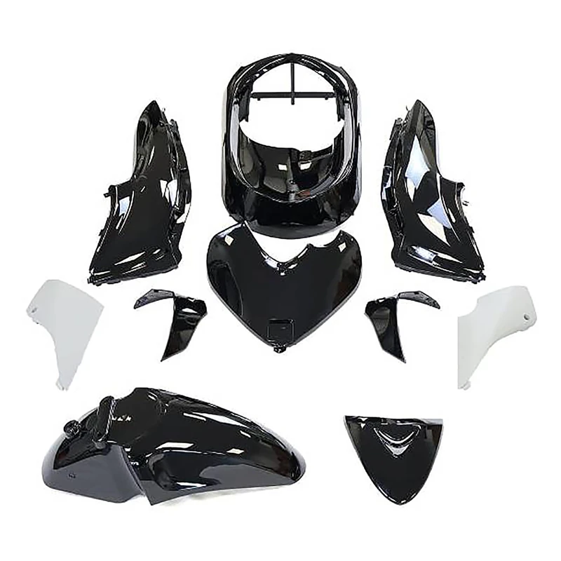 one By Camamoto Complete Plastic Fairing Kit for Honda SH 125/150 (2009-2012) - 10 Piece Set Gloss Black