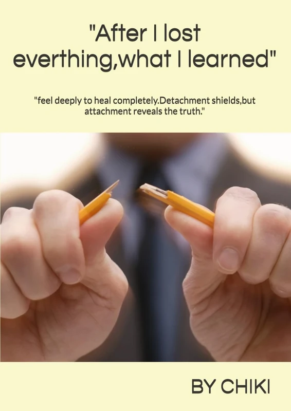 "After I lost everthing,what I learned": "feel deeply to heal completely.Detachment shields,but attachment reveals the truth."