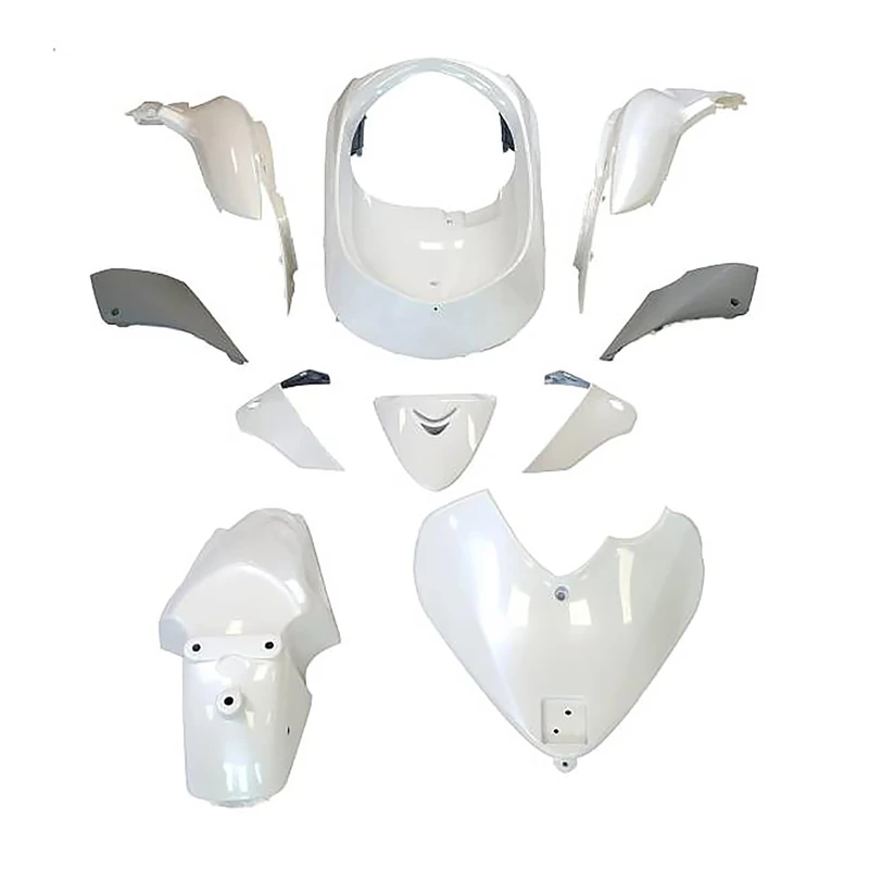 one By Camamoto Complete Plastic Fairing Kit for Honda SH 125/150 (2009-2012) - 10 Piece Set in White