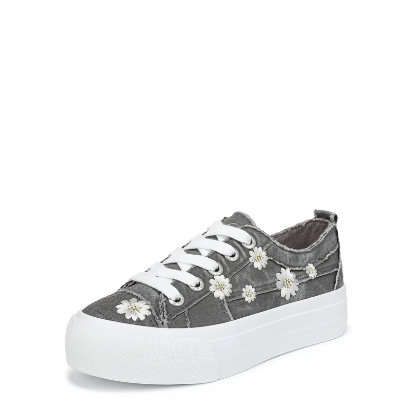 Blowfish Malibu Women's Sadie-Sun 8 Lace-Up Trainers, Charcoal, Medium Fit, UK 5
