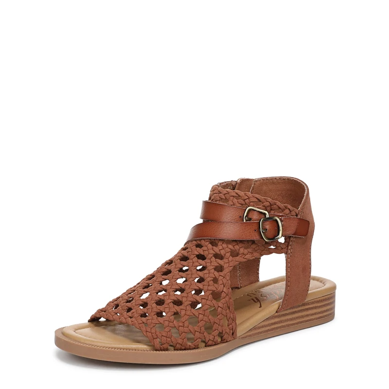 Blowfish Malibu Women's Anuella Flat Sandals, Cognac Brown, Medium Fit, UK 5