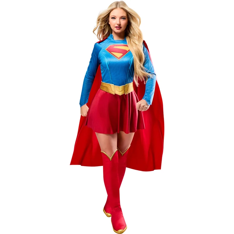 Rubies Official DC Comics Deluxe Adult Supergirl Movie Costume, Size UK 18-20