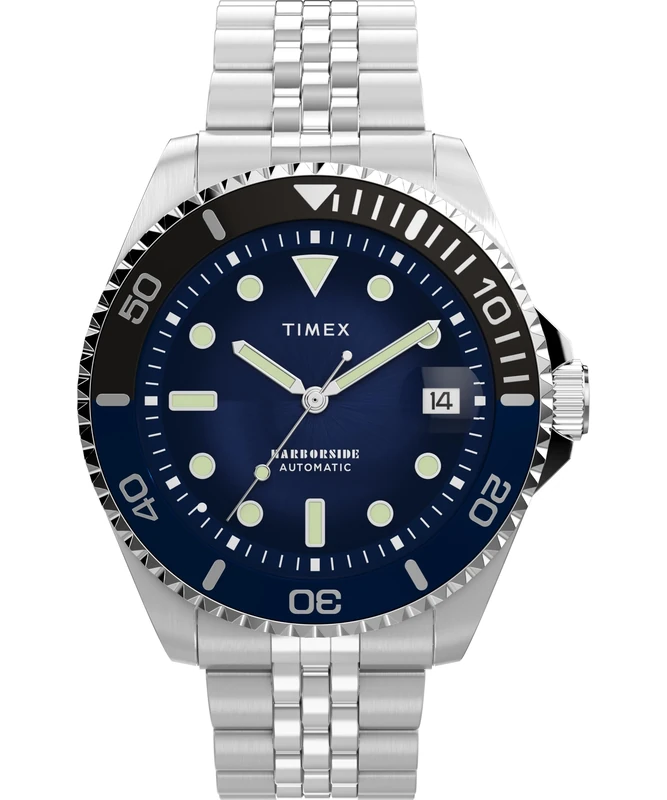 Timex Men's Harborside Automatic 40mm Stainless Steel Bracelet Watch TW2Y50700