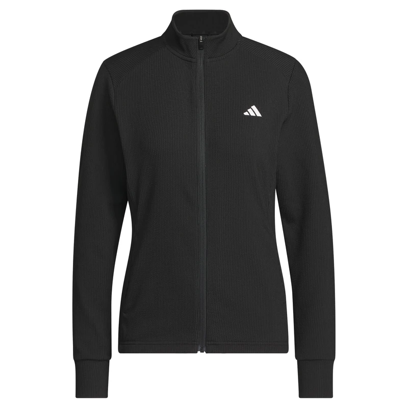 adidas Women's Performance Texture Full Zip Coat, black, L - Image 1