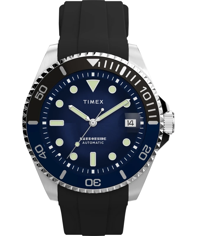 Timex Men's Harborside Automatic 40mm Silicone Strap Watch TW2Y51000