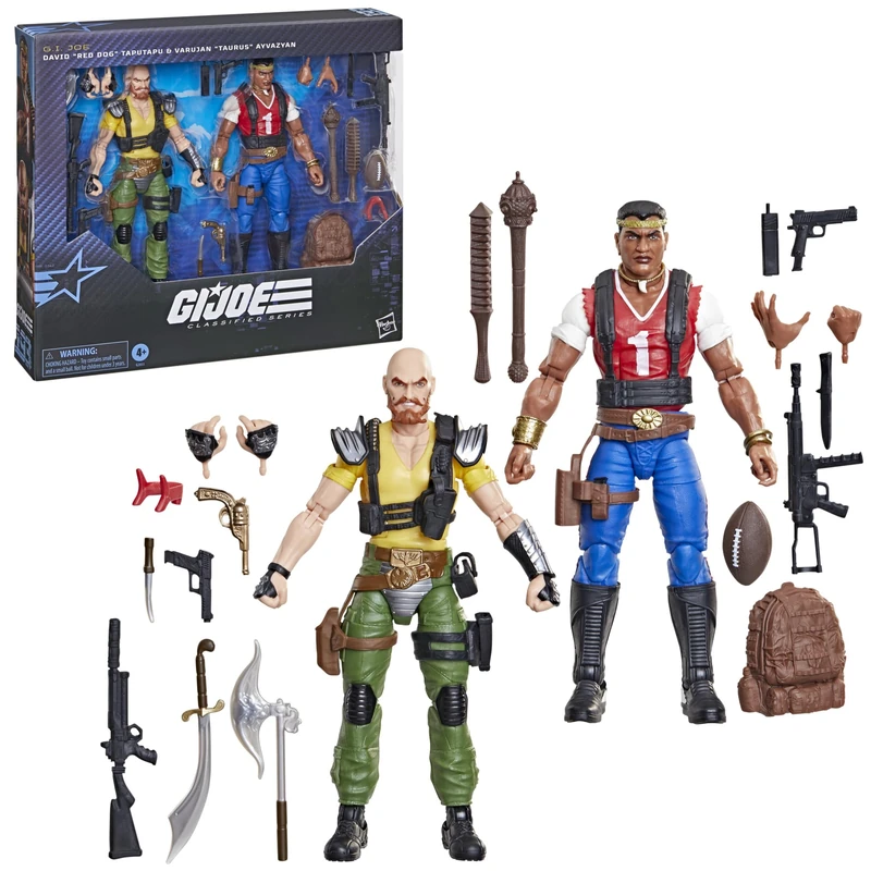 G.I. JOE Classified Series #193, David Red Dog Taputapu & Varujan Taurus Ayvazyan, Collectible 15-cm Action Figure Set with 20 Accessories
