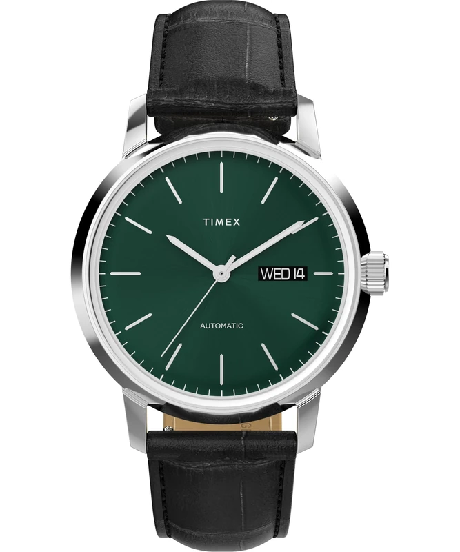 Timex Men's Marlin Automatic 40mm Leather Strap Watch TW2Y54400