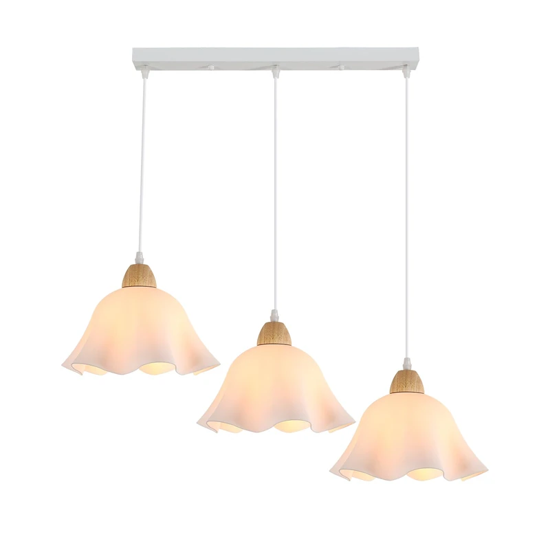 Goeco E27 Ceiling Light for Dining Room, Bedroom, Café, Balcony, White