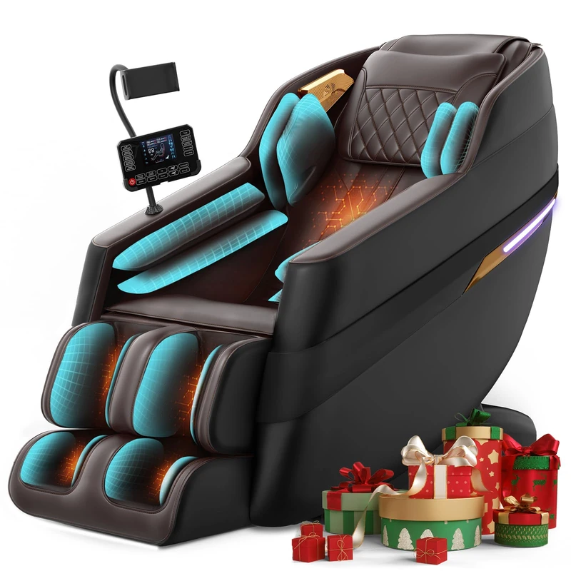 FURNIMAT 2026 Upgraded 4D SL-Track Massage Chair, Full Body Shiatsu Massage Chair for Home Office, AI Voice Control, Zero Gravity, Body Scan, Heat Therapy, No Assembly, Back Pain Relief