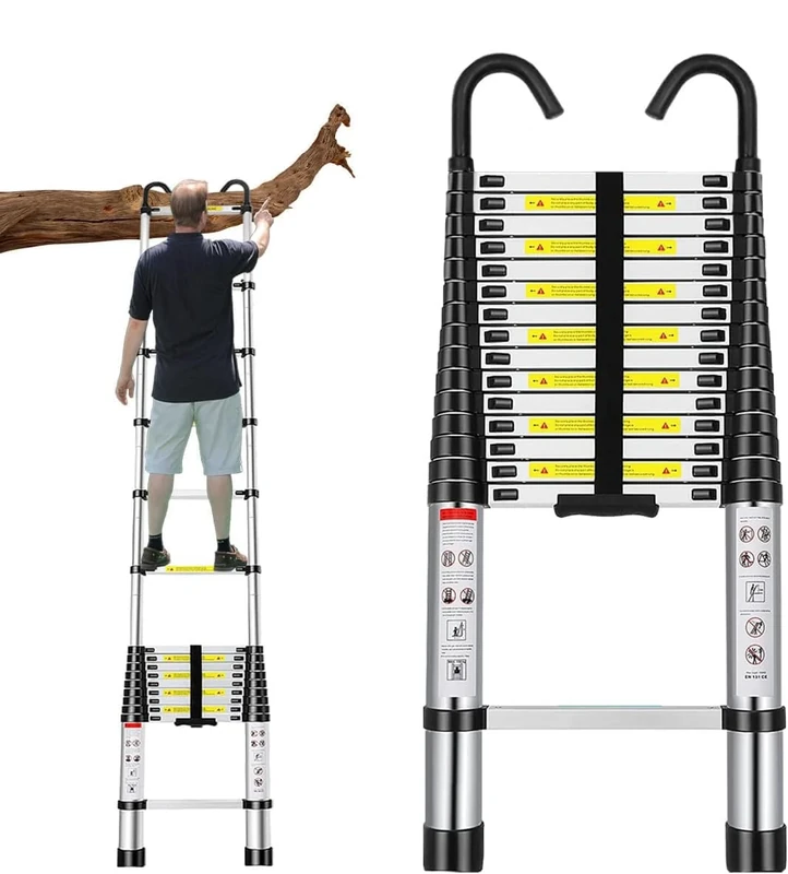 6-Meter Telescoping Ladder – Safe Non-Slip Aluminum Ladder, Multi-Purpose, 20-Foot Extendable, 330 lbs Capacity