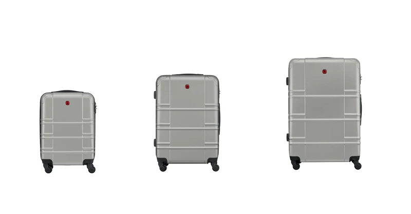 Wenger Itinera 3 Piece Luggage Set, Carry On + M + L, Hard Shell Suitcase, 33 L + 62 L +99 L, Trolley, Women/Men, Travel