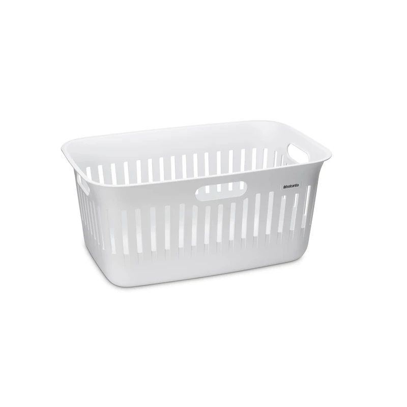 Brabantia Collect-It Laundry Basket 40L (White), Set of 2, Laundry Hamper for Kitchens and Utility Rooms, Storage Basket for Clothing, Towels and Bedding