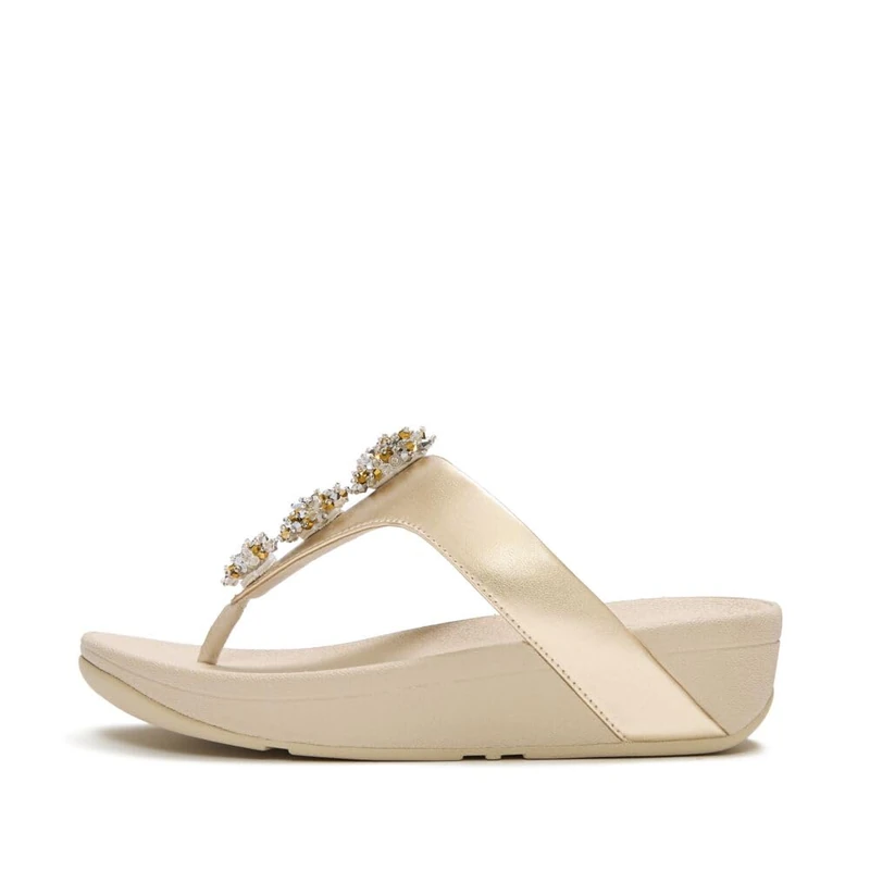 Fitflop FLOWRISE METALLIC ADORNMENT TOE-POST SANDALS