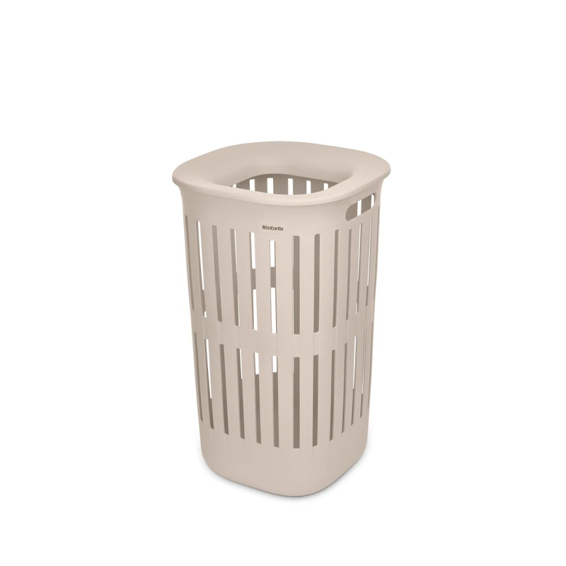 Brabantia Collect-It Laundry Basket 55L (Soft Beige), Set of 2, Laundry Hamper for Kitchens and Utility Rooms, Storage Basket for Clothing, Towels and Bedding - Image 1