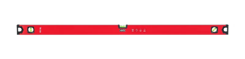 4K5 Spirit Level 120 cm, TRI 120, Horizontal, Vertical and 45° vials, Milled Measuring Surface on Both Sides, Shock-Resistant end caps - Image 1