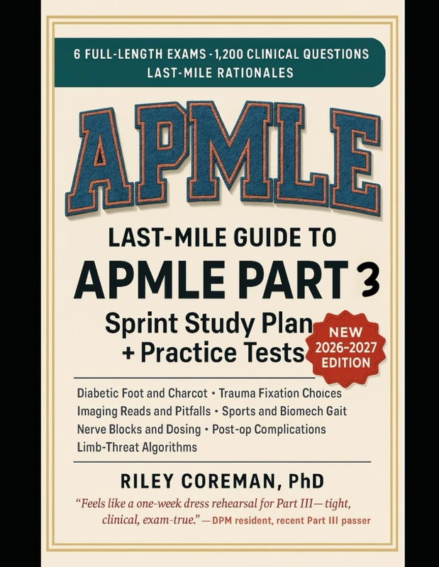 LAST-MILE GUIDE TO APMLE PART III: 7-Day Sprint Plan, Six Full-Length Tests, and Realistic Rationales Synced to NBPME Part 3