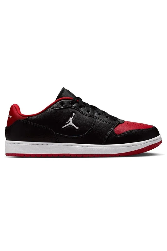 Nike Men's Jordan Court Connect Low Sneaker, Black/White-Gym Red, 10.5