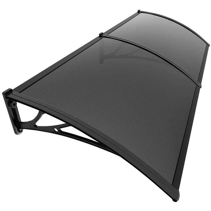 VOUNOT® Front Door Canopy Outdoor Awning, Rain Shelter for Back Door, Porch, Window, 200 x 80 cm, Anthracite
