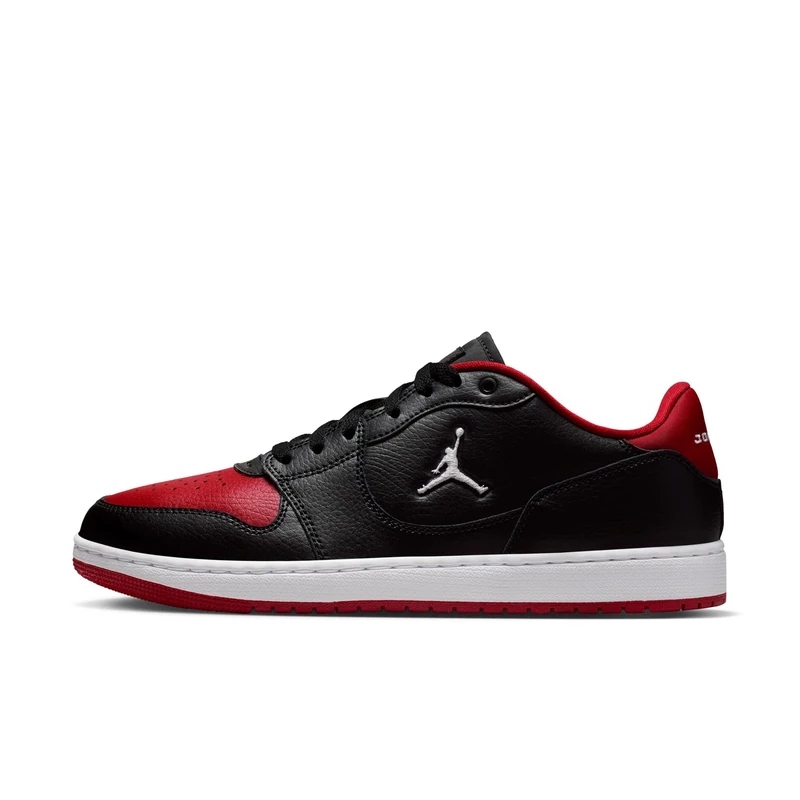 Nike Men's Jordan Court Connect Low Sneaker, Black/White-Gym Red, 6 - Image 1