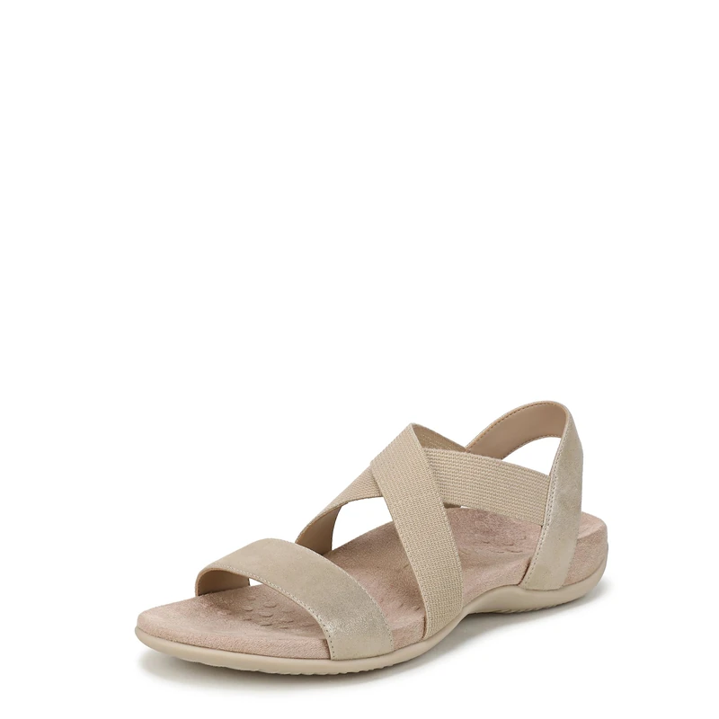 Vionic Women's Raina Flat Sandals, Gold Leather, Medium Fit, UK 3