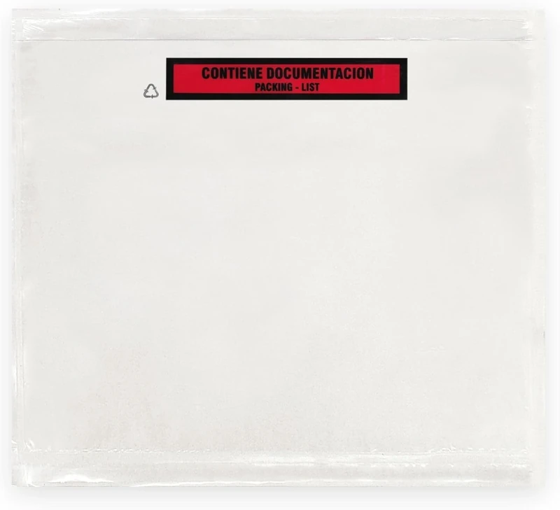 Raylu Paper - Adhesive Document Holder Envelopes for Packing List Shipping Bags Transparent with Strong Self Seal (100 Units, A4)