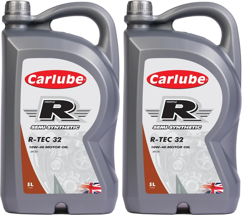 Carlube Triple R 10W-40 API SN/CF Semi-Synthetic Engine Oil R-TEC 32 5L (Pack of 2)