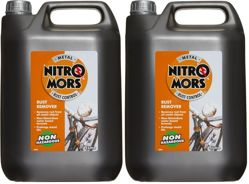 Nitromors Non Hazardous Rust Remover, Safe to Use On All Metals, 5 L (Pack of 2)