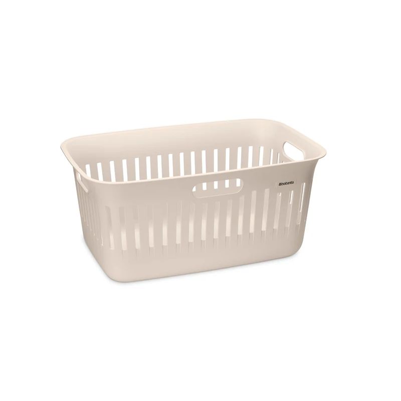 Brabantia Collect-It Laundry Basket 40L (Soft Beige), Set of 2, Laundry Hamper for Kitchens and Utility Rooms, Storage Basket for Clothing, Towels and Bedding