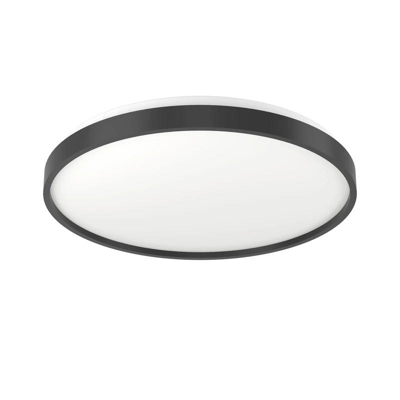 Eglo Connect.z Smart Home LED Ceiling Light Fixture Mozoncillo-Z, ZigBee + Matter, app and Voice Control Alexa, Warm to Cool White, RGB, dimmable lamp, Black-White, Ø 48.4 cm