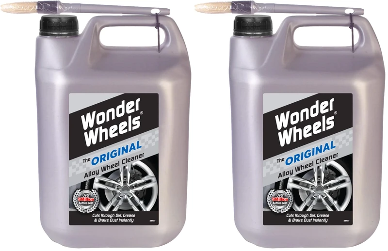 Wonder Wheels The Original Alloy Wheel Cleaner - 5L - Auto Express Best Buy - Easy to Apply - Application Brush Included - Cuts Through Dirt Grease Brake Dust Instantly Leaves an Outstanding Shine