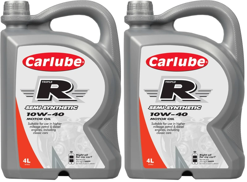 Carlube Triple R 10w40 Semi Synthetic Engine Oil 4 Litres (Pack of 2)