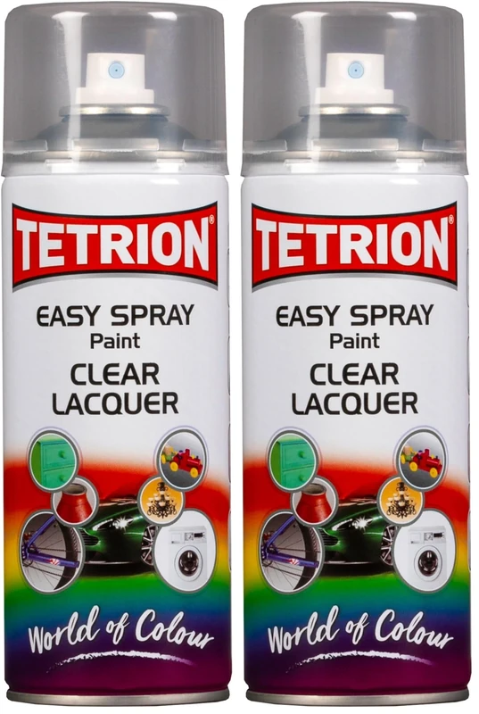 Tetrion Clear Easy Spray Paint 400ml (Pack of 2)