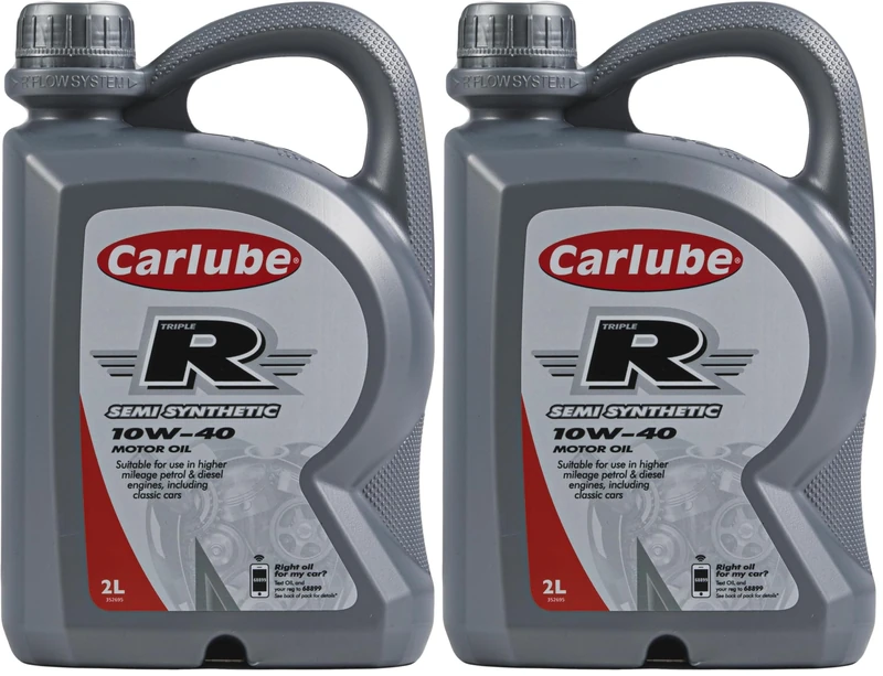 Carlube Triple R 10W-40 ACEA A3/B4, API SL Semi Synthetic Engine Oil 2L (Pack of 2)