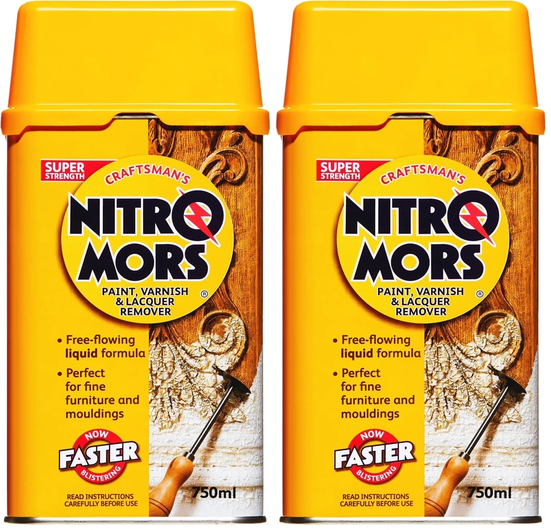 Nitromors Craftsman Paint Stripper, Varnish & Lacquer Remover, Perfect for Fine Carvings & Mouldings, 750 ml (Pack of 2)