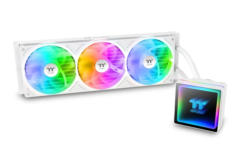 Thermaltake TH360 V3 ARGB All-in-One Water Cooling Infinity Mirror Design Water Block Rotating Pump Head Single Frame Fan Snow