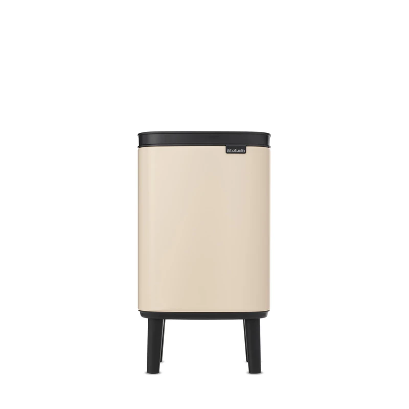 Brabantia Bo Waste Bin Hi 7L with Soft Close Lid, Removable Inner Bucket, and Transport Grip – Ideal Bathroom Bin, Bedroom, and Home Office – Soft Beige