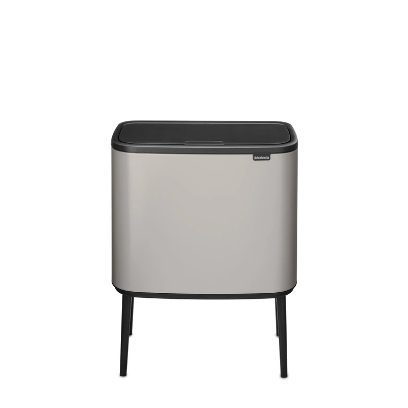 Brabantia Bo Touch Bin - 36L Inner Bucket (Soft Grey) Waste Kitchen Bin - Soft-touch