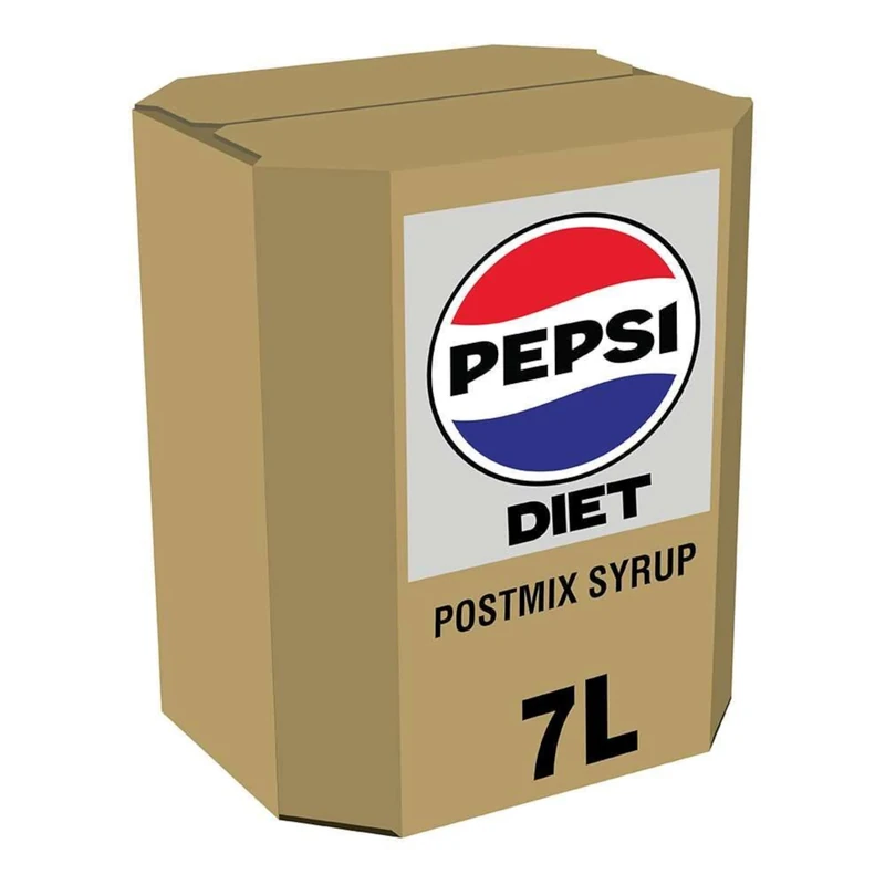 Pepsi Diet Post Mix BIB Syrup for Dispensers - Makes 42 Litres Finished Product - 7 Litres