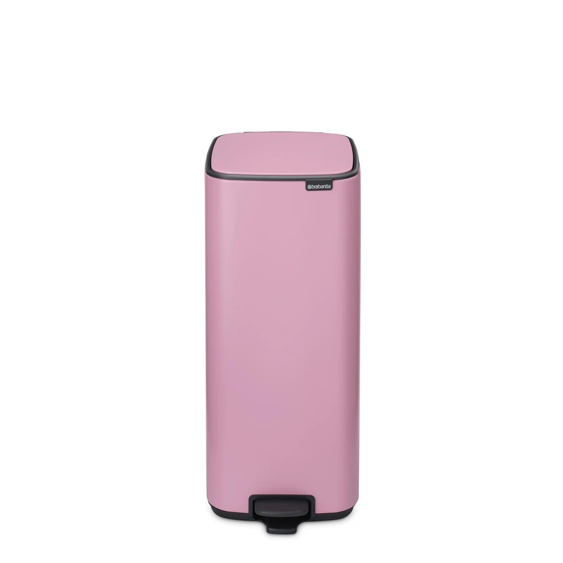 Brabantia Bo Pedal Bin 30L (Lilac Pink), Soft Closing Waste Bin with Light Pedal Operation, Easy to Clean Removable Plastic Inner Bucket with Free PerfectFit Rubbish Bags Included - Image 1