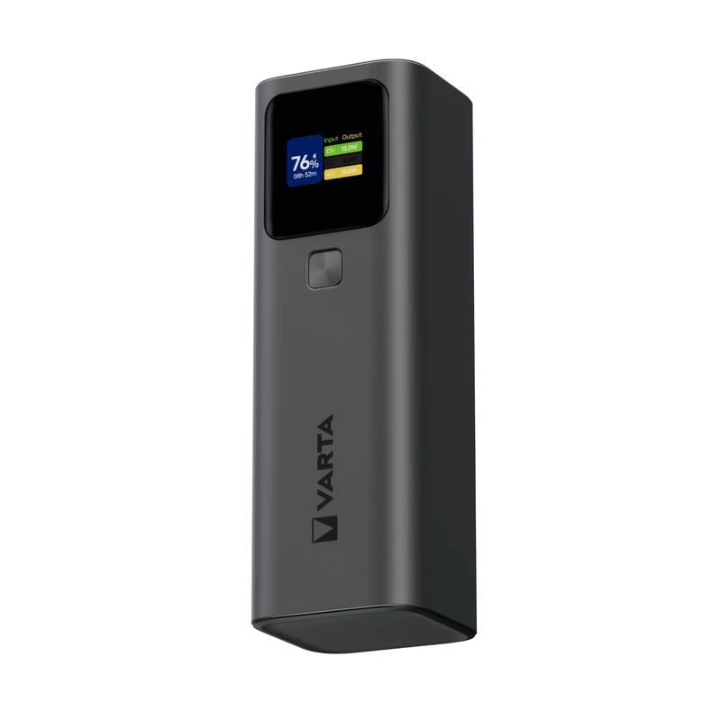 VARTA Power Bank 27000mAh High Speed, 140W Ultra- Fast Charging, 2x USB-C, 1x USB A, Powerbank for Laptop, Smartphone &Tablet, Portable Charger with digital display, flight approved, incl. 140W Cable
